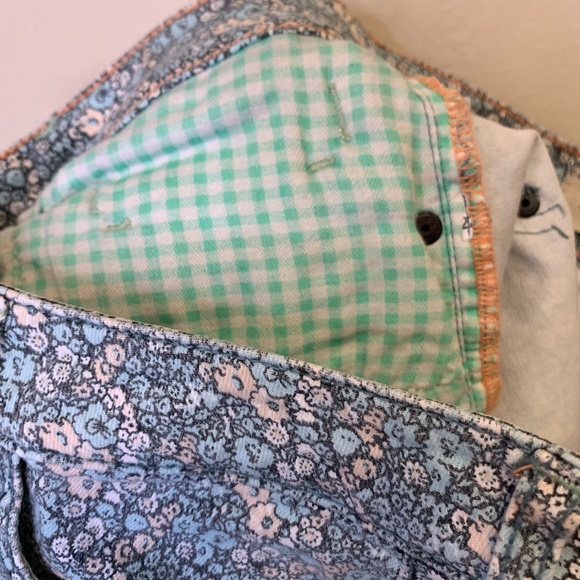 Pilcro Anthro Ditsy Floral Retro Spinoff Cottagecore Cropped Ankle Skinny Jeans - Picture 10 of 13